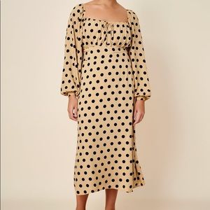 Faithfull The Brand Massima Midi Dress Dot Print